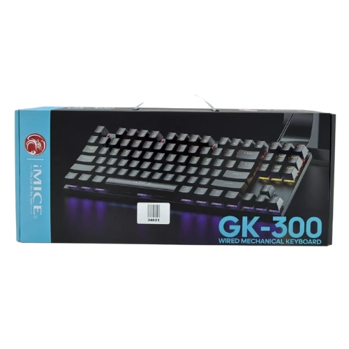 CLAVIER MECANIQUE GAMING IMICE GK-300 BLACK BLUE_SWITCH RGB